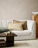 Baya 'Dover' cushions with fringe detail, decorating a couch in a stylish living room