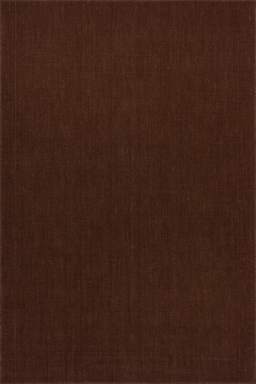 The Baya Linden Floor Rug in Brick, a handwoven flatweave rug in an earthy, faded red-brown wool, shown flat against a plain background.