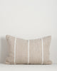 Baya Shore recycled PET outdoor lumbar cushion in Almond, full front view