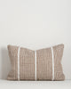 Baya Shore recycled PET outdoor lumbar cushion in Tobacco, full front view