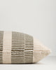 Baya Solar Outdoor Lumbar Cushion in Mangrove, close view of the end gusset and linework weave.