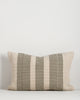 Baya Solar Outdoor Lumbar Cushion in Mangrove on a plain background, showing the linework weave.