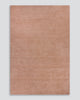 Baya Strata NZ wool floor rug in Clay, full flat view on a plain background, showing the horizontal ridged lines.