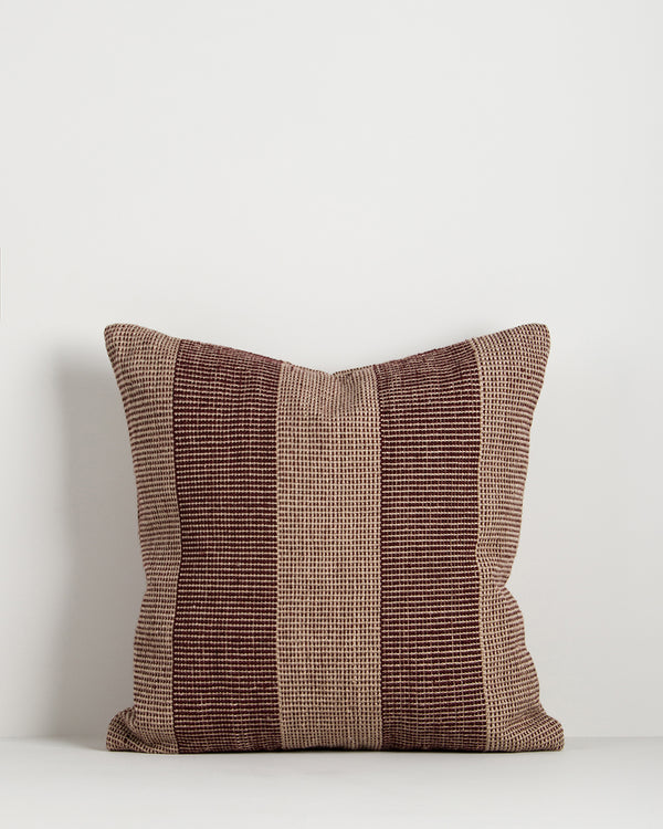 Baya Tide Recycled PET Outdoor Cushion in Claret, shown flat on a plain background.