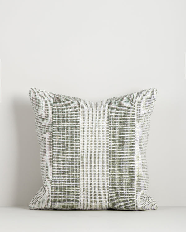Baya Tide Recycled PET Outdoor Cushion in Eucalyptus, shown flat on a plain background.