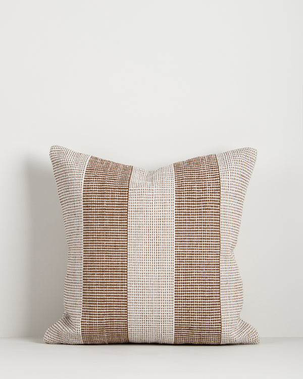 Baya Tide Recycled PET Outdoor Cushion in Tobacco, shown flat on a plain background.