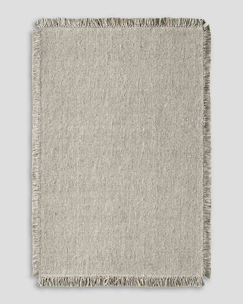 A full view of the Ulster rug in shade Taupe by Baya NZ