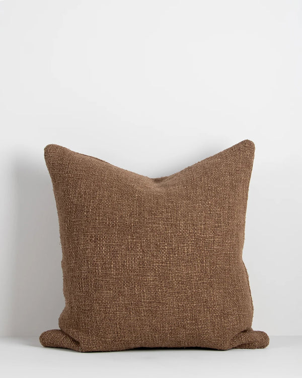 Baya brown textural cushion - the 'Cyprian Cocoa' 50 x 50cm