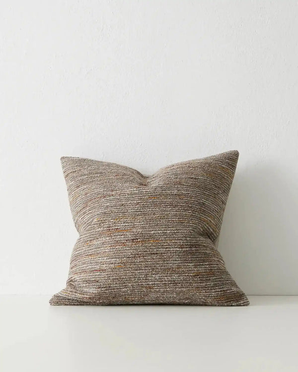 The Weave Home 'Vista Natural' cushion, a  versatile brown textural weave