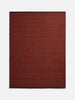 Città Joni Wool Mat in Paprika/Mulberry, full flat lay view of the mat.