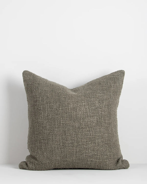 Sage green textural cushion - the Baya nz 'Cyprian Sage' 
