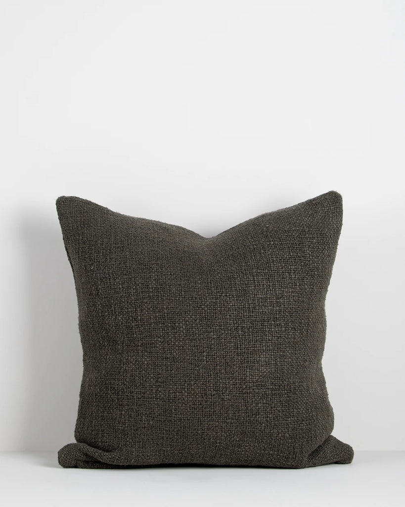 Dark green 'Cyprian Rosemary' textural cushion by Baya nz