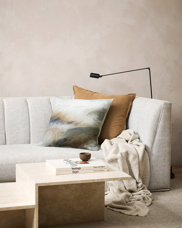 The Dune cushion with other home decor items in a contemporary nz home