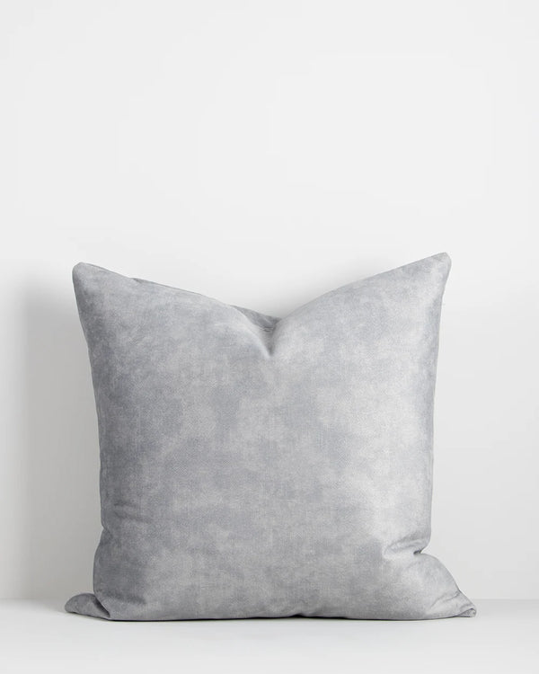 Light grey velvet cushion by Baya nz