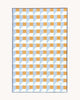 Maison Deux Cubics wool throw in Blue Honey, spread flat to show the full blue, mustard and cream cube pattern