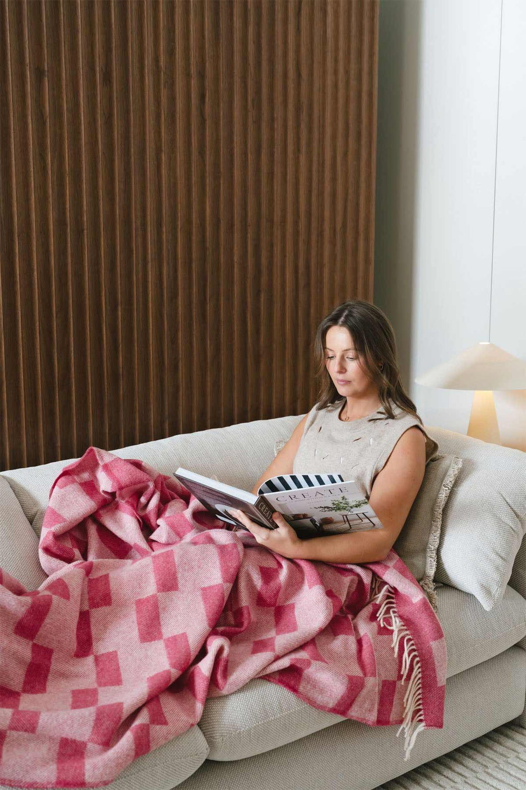 Raspberry Throw Rug Ruanui Station NZ Made Lambswool Throw - Rakatunga Raspberry– Ink ...