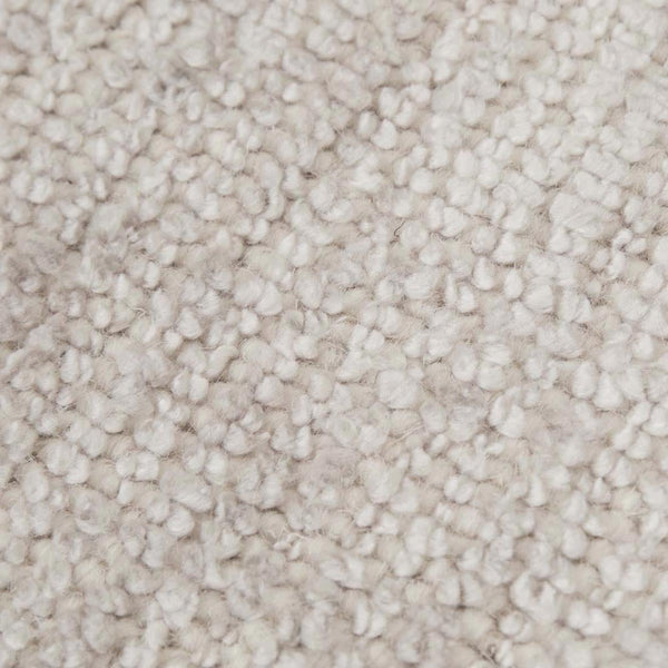 Close up of a creamy silver floor rug made with a wool blend, by Soren Liv NZ and Globe West.