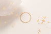 A close up of the different textures found within the gold-fill links of the Ubud chain ring by Zoaje