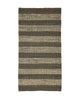 Weave Home Arden jute doormat in Coal, laid flat showing the charcoal and cream striped weave.