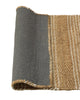 Weave Home Arden Jute Doormat in Natural, folded corner showing non-slip backing