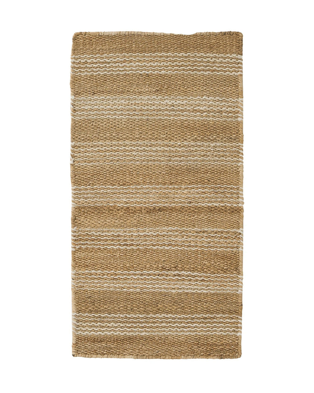 Weave Home Arden Jute Doormat in Natural, full mat viewed from above