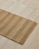 Weave Home Arden Jute Doormat in Natural, angled view showing texture and stripe detail