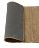 Weave Home Ivano jute doormat in Wheat, folded to show the non-slip rubber backing.