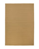 Weave Home Jacqueline wool rug in Brulee, full flatweave rug with fringed edges on a plain background.