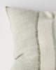 Close-up of the woven stripe texture on the Weave Home Ottavio cushion in Lagoon.