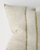 Close-up of the woven stripe texture on the Weave Home Ottavio cushion in Willow.