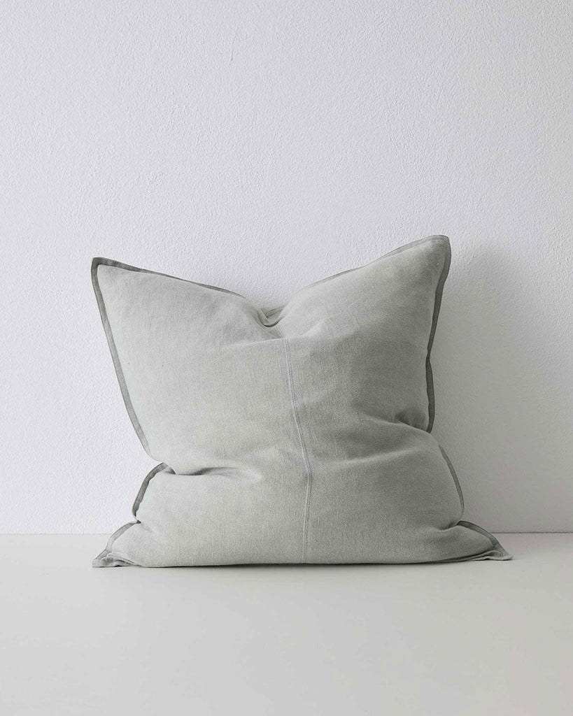 Laurel Como Linen Cushion with panel detail, by Weave Home NZ. Size: 60cm x 60cm
