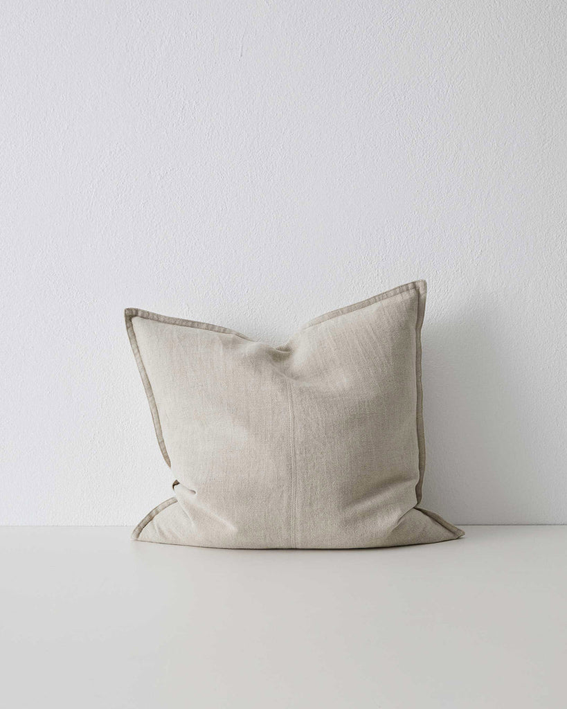 Como Linen Cushion with panel detail, by Weave Home NZ. Size: 50cm x 50cm