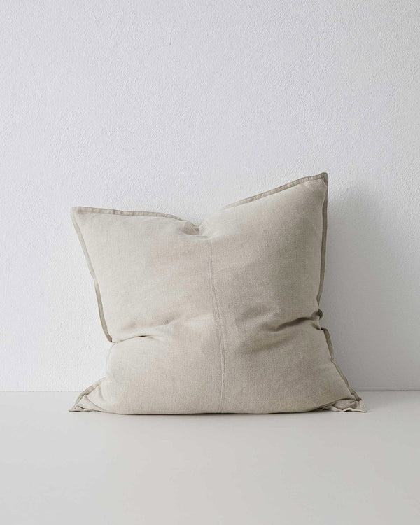 Como Linen Cushion with panel detail, by Weave Home NZ. Size: 60cm x 60cm