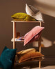 A gorgeous stack of vintage velvet cushions, in exquisite on-trend colours, by Weave Home NZ