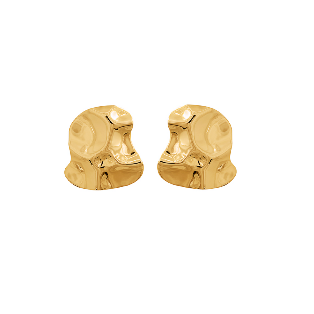 Republic Road Mirer Marvel Studs in Gold | Available Now 
