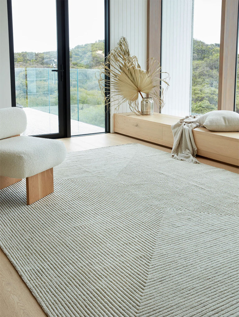 Tribe Home nz Bison Floor rug cream wool