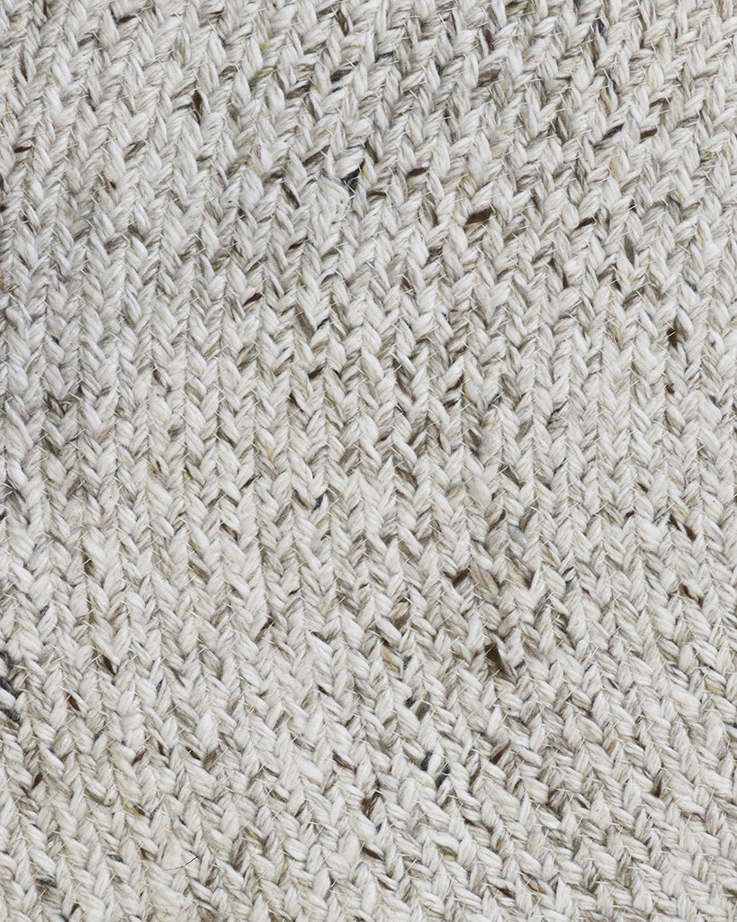 Detailed view of the herringbone weave of Baya NZ's Mornington indoor/outdoor rug. 